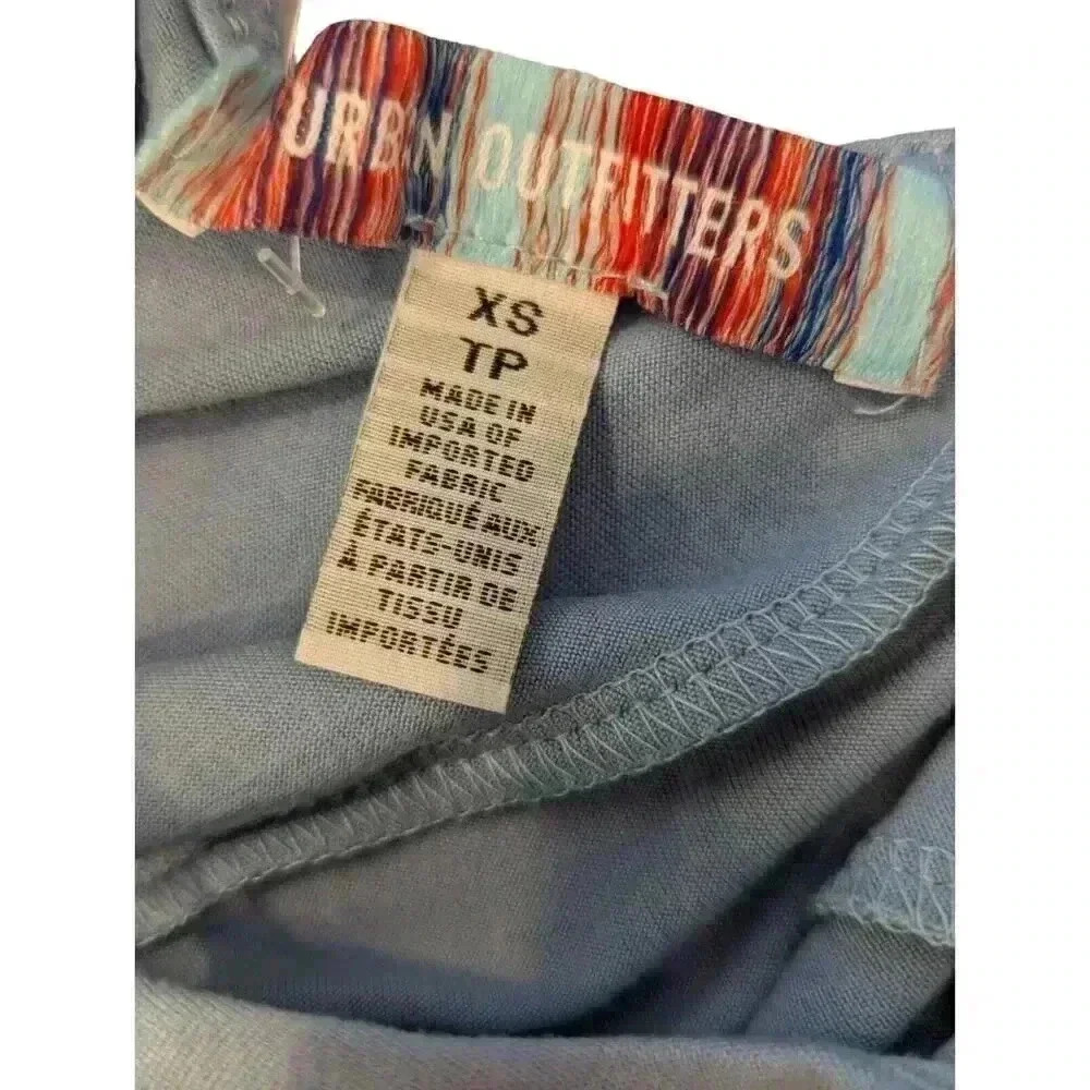 NWT Urban Outfitters Womens Midi V Neck Adjustable Strap Slit Tank Dress Blue XS - Picture 6 of 10